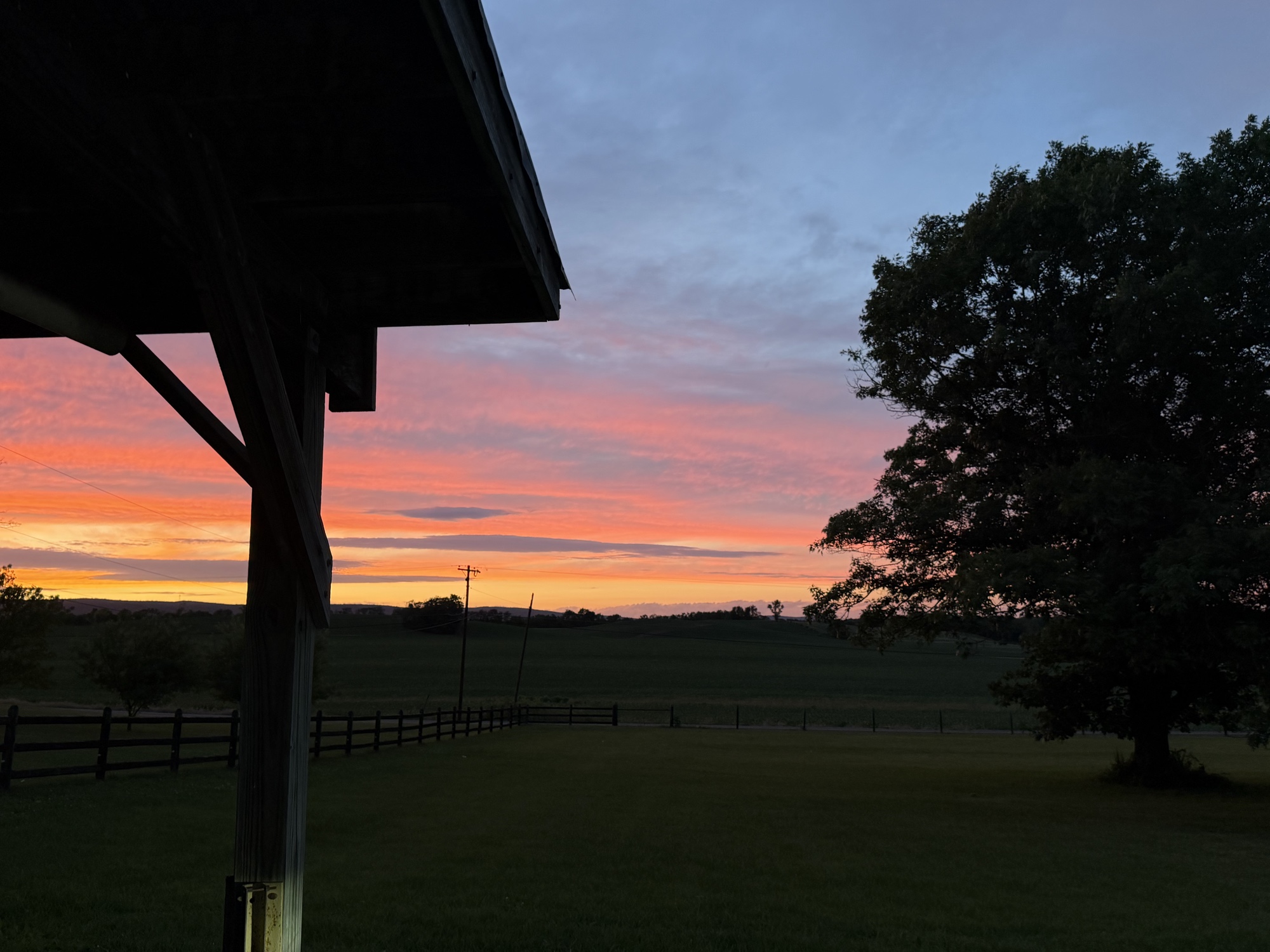 Dramatic sky over the farm